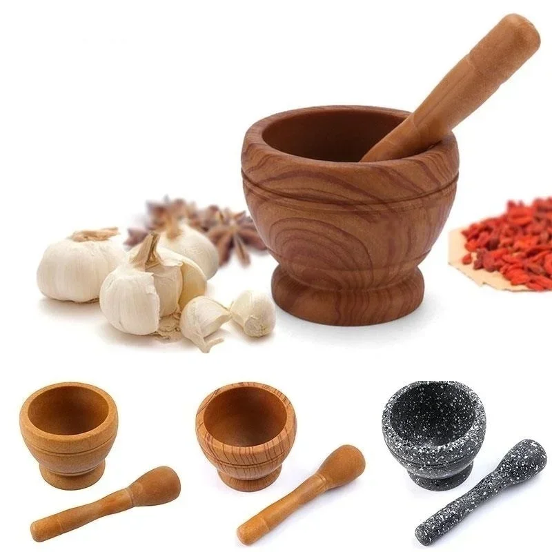 Stone Mortar Masher Multi-function Manual Household Garlic Mortar Pot Grinder Bowl Garlic Pot for Home Cook Tools