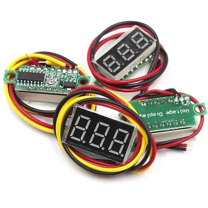 Mini Digital Voltmeter Voltage Meter 3-Wire 0.36 Inch DC 0-30V Red Digital LED Electronic Parts Accessories Digital Voltmeter