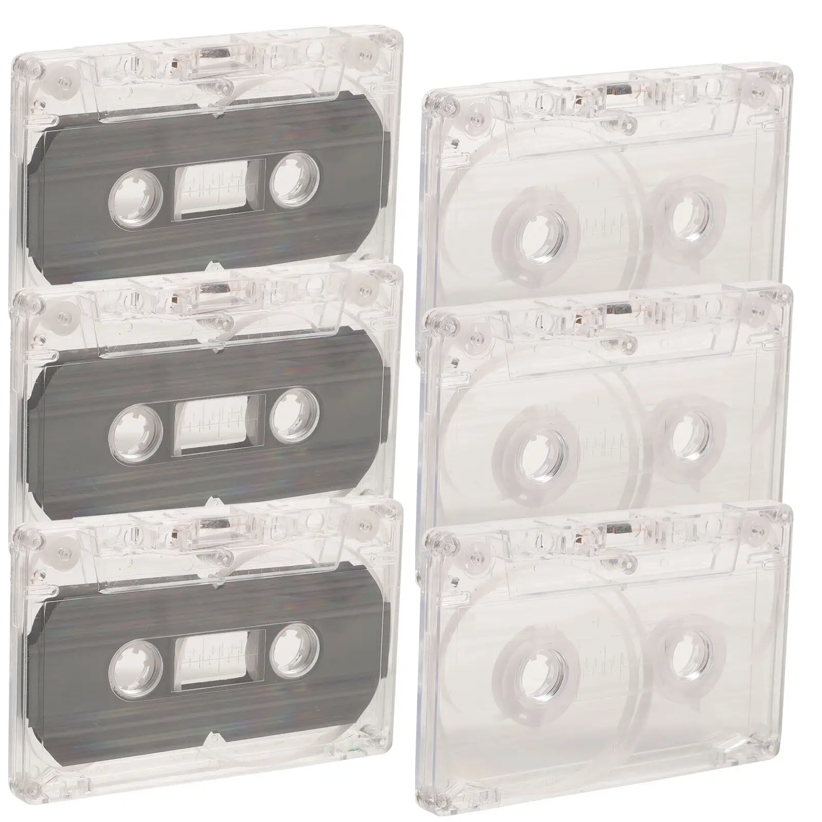 6Pcs Blank Cassette Tape Decorative Retro Style Handcraft Material for Home Party DIY Vintage Cassette Tapes Blank Cassettes