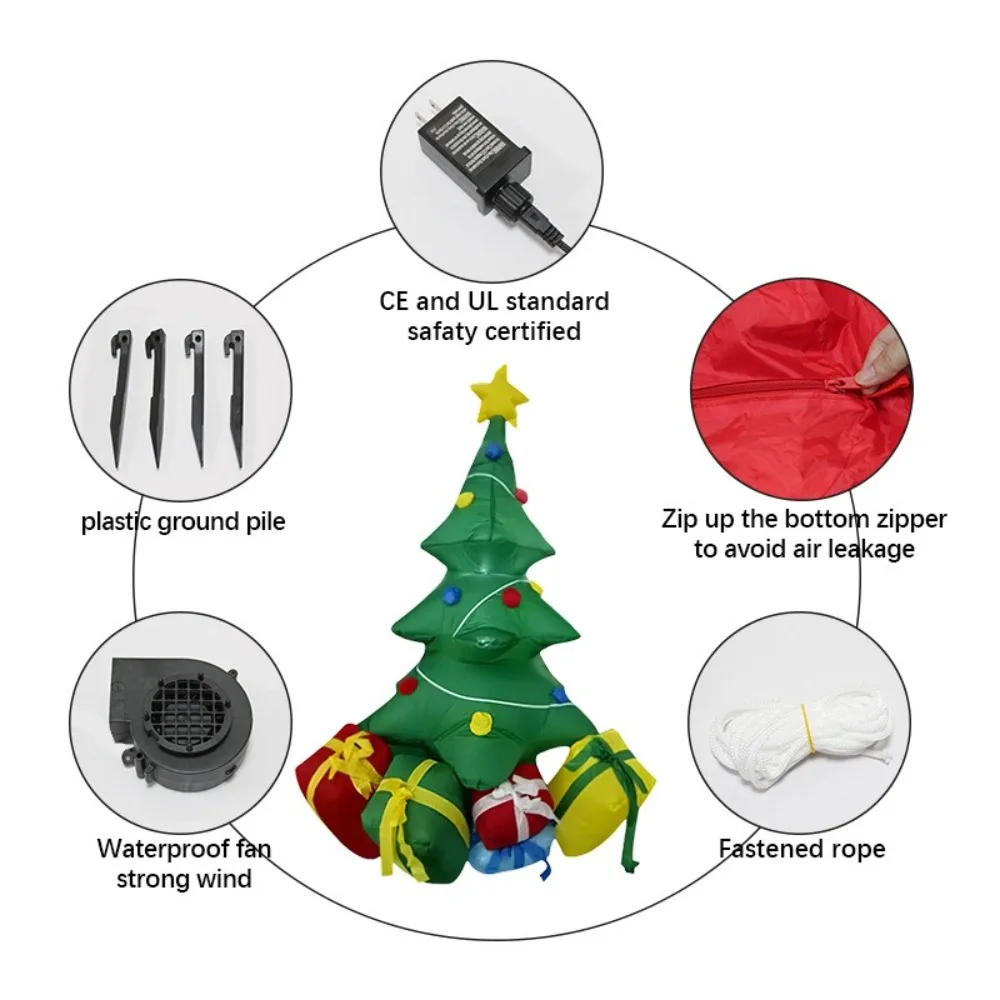 Atmosphere Christmas Tree Inflatable Model Outdoor Holiday Courtyard Ornament Supplies Christmas Evening Party Festival Gift