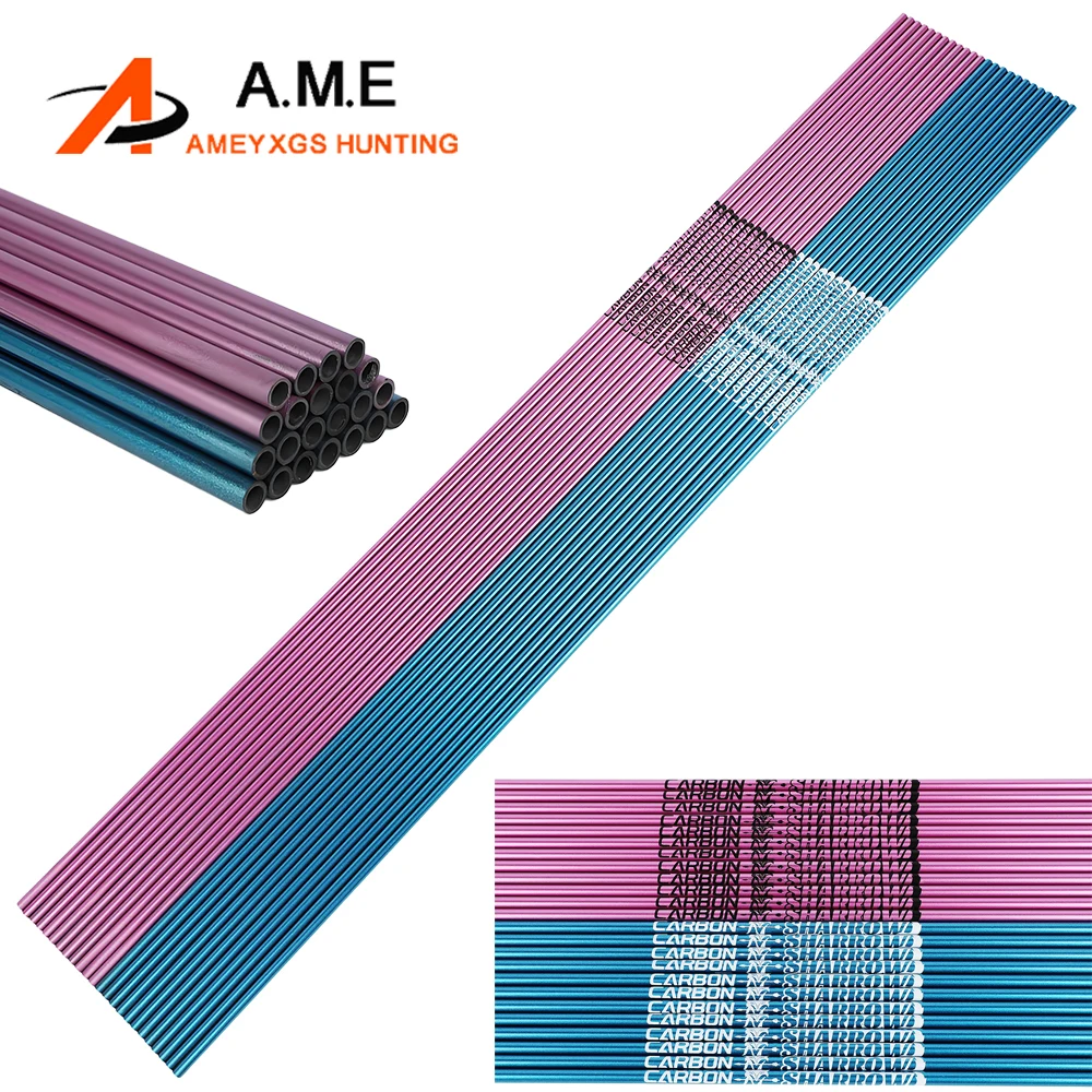

6/12 шт. ID 4,2 мм стреловой вал из чистого углерода 31 дюйм позвоночник 400-1000 для стрельбы из изогнутого лука, блочный лук, охотничий стрельба из лука, трубка для стрел