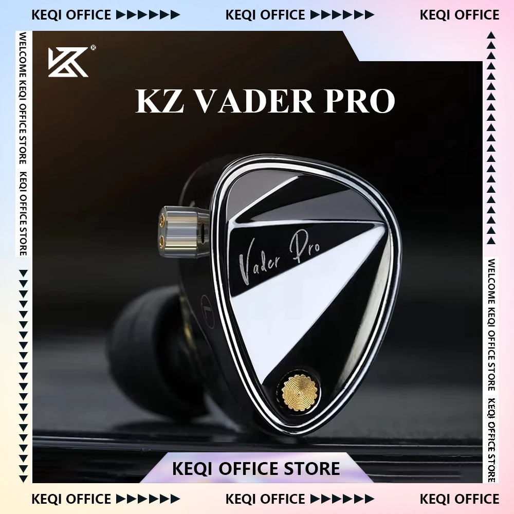 KZ Vader Pro Wired Earphone in-ear Music Headphones 3 Dynamic Drivers Per Side Excellent Acoustic Curve Turning HIFI Headset