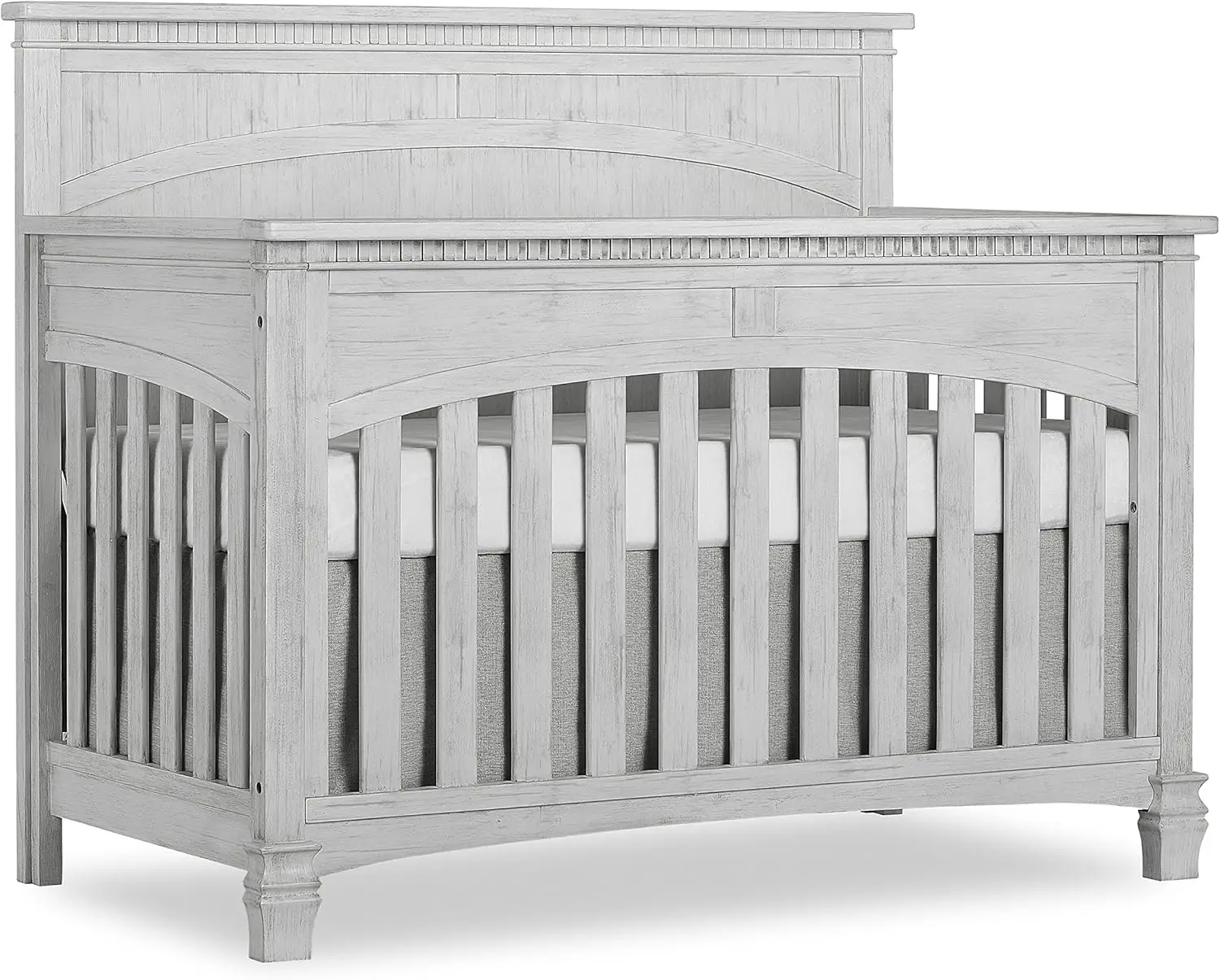 

Evolur Santa Fe 5-in-1 Convertible Crib in Antique Mist, Greenguard Gold Certified, Features 3 Mattress Heights