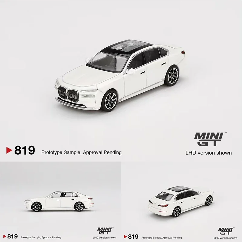 PreSale MINIGT 819 1:64 I7 XDrive60 White Diecast Diorama Model Collection Miniature Toys