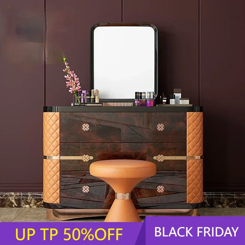 

Post-modern Luxury Tree Tumor Dressing Table Italian Creative Bright Paint Bedroom Size Makeup Table Penteadeira Furnitures