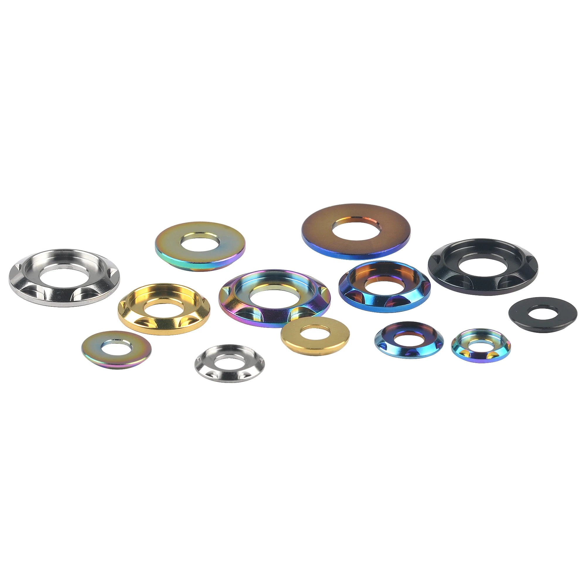 AliExpress W WEIQIJIE Weiqijie Titanium Washer M5 M6 M8 M10 Step Gasket for Bicycle Motorcycle Car Fancy Decorative Washer