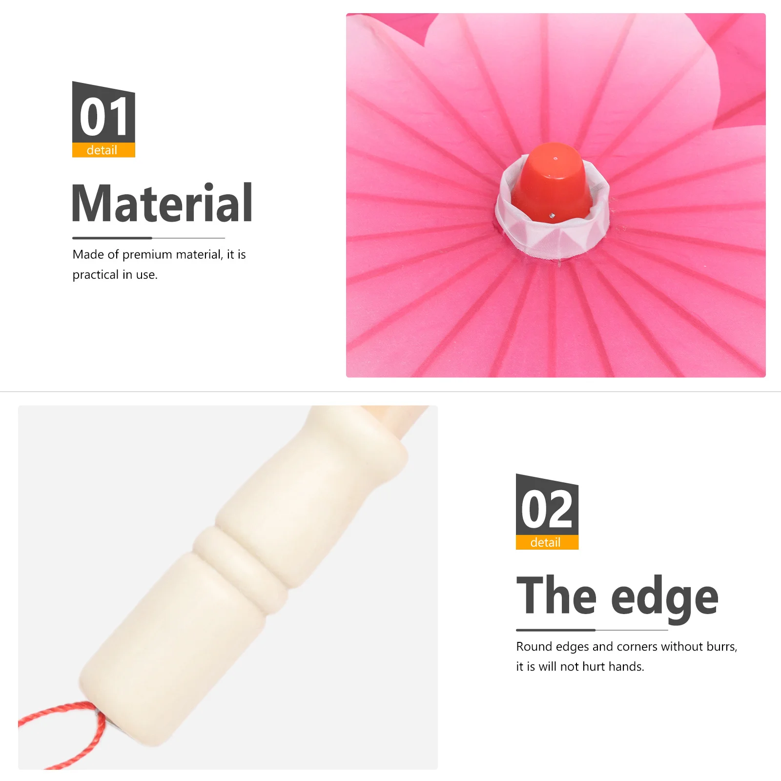 

Handmade Peony Oil Paper Umbrella Durable Silk Cloth Bamboo Handle Classical Flower Decoration Photography Props Festival