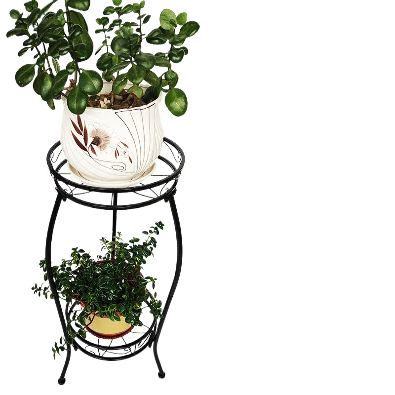 wrought iron flower stand Removable multi-layer wrought iron flower stand Living room balcony dill floor type