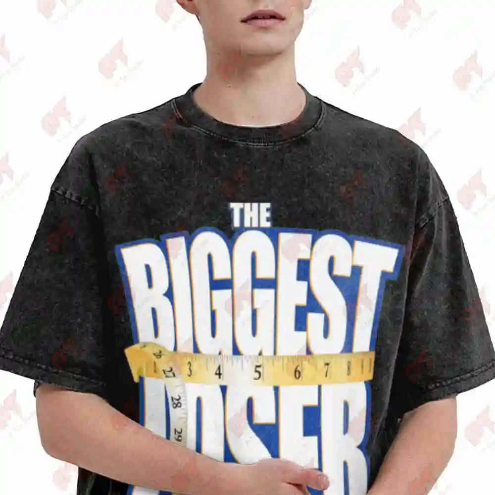 The Biggest Loser TV Show Logo Vintage Washed Tee Pure Cotton T-Shirt