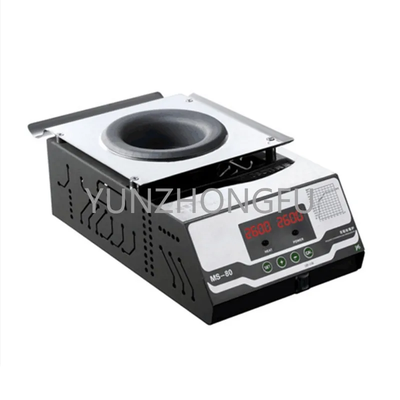 

Tin 1.5KG temperature adjustable Melting tin furnace MS-80 Lead-free Titanium Alloy solder pot Digital display 400w melt