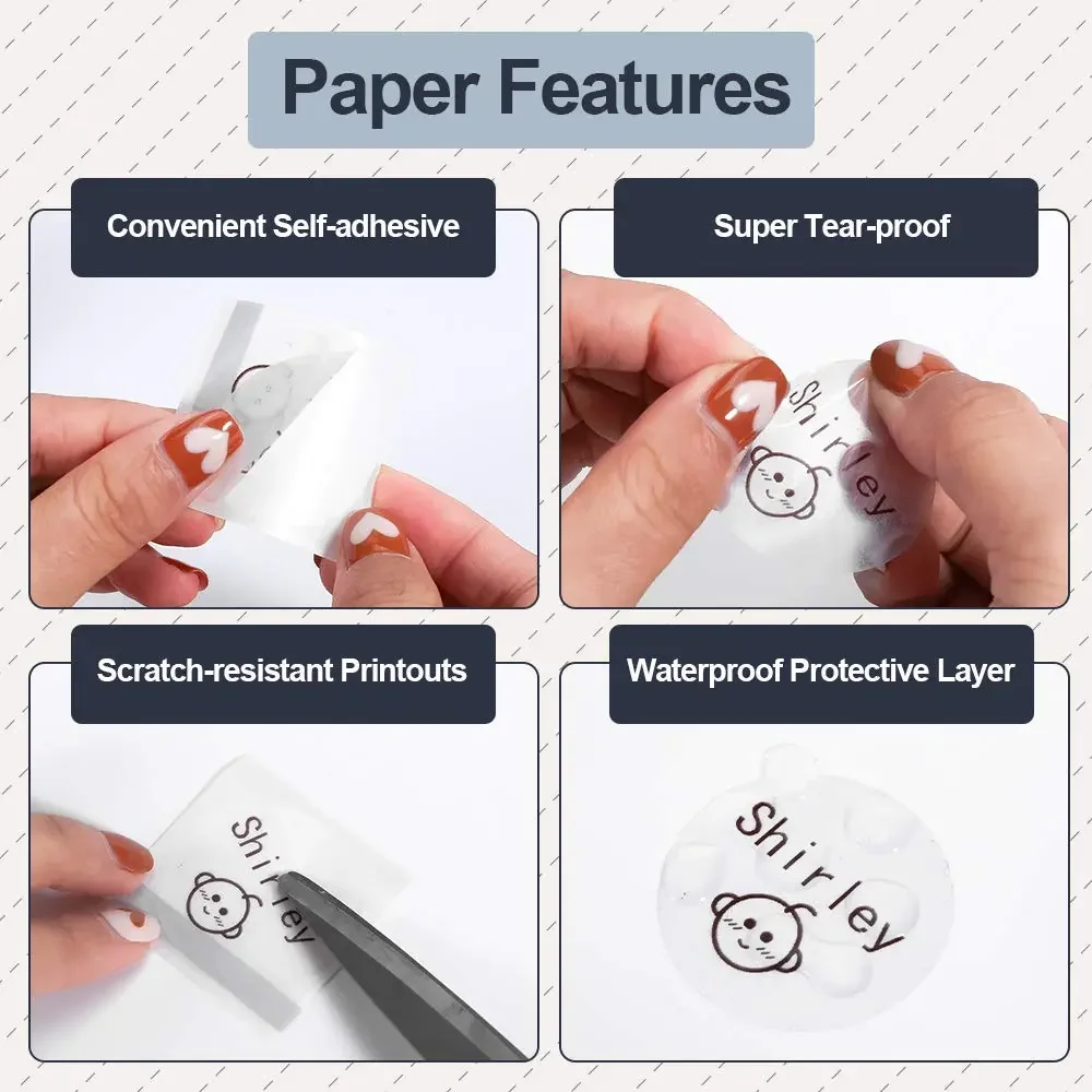 1PCS 50mm Round Circle Self-Adhesive Labels  for Phomemo M110/M110S/M120/M200/M220 Label Maker for Barcode Label, DIY