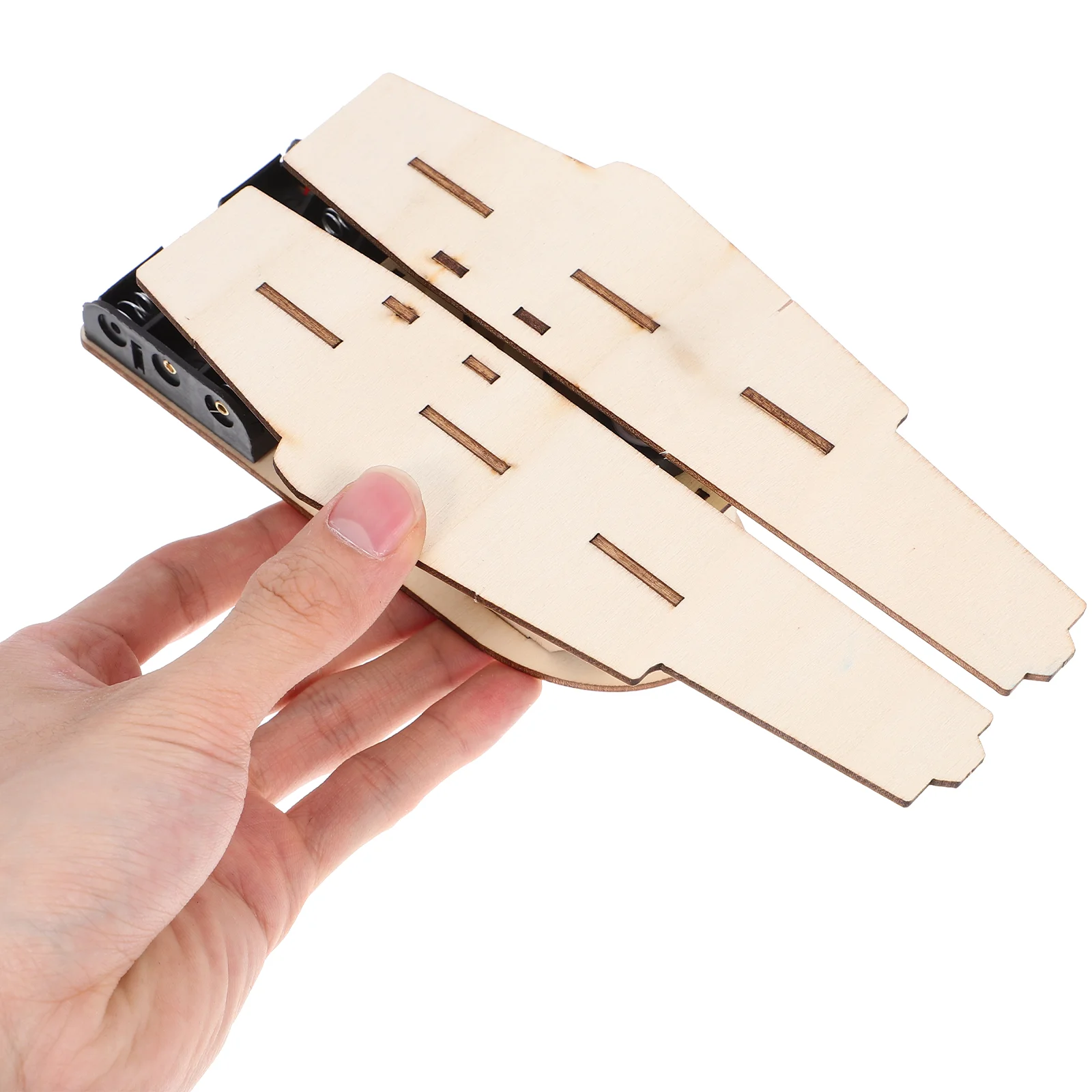 Paper Airplane Launcher Toy for Scientific Experiment Wooden DIY Model Assembly