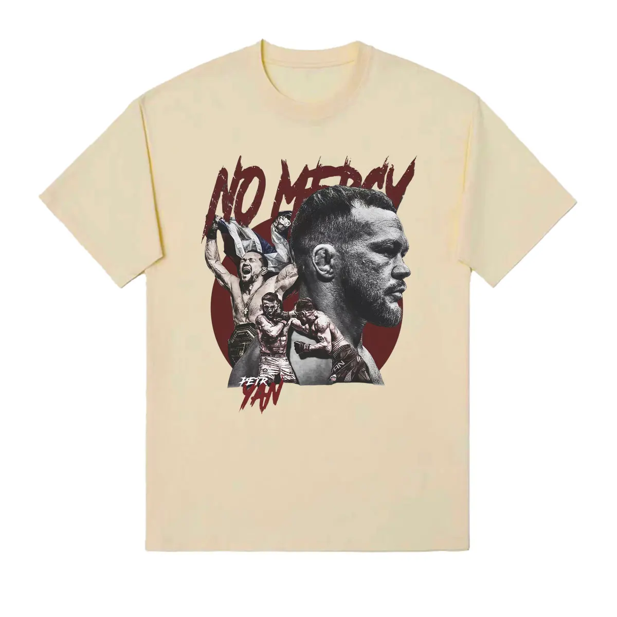 Petr Yan No Mercy Vintage Grafik-T-Shirts für Männer und Frauen, Harajuku Gothic Classic T-Shirts, Sommer-Tops, Baumwoll-T-Shirt, Streetwear – Detail 6