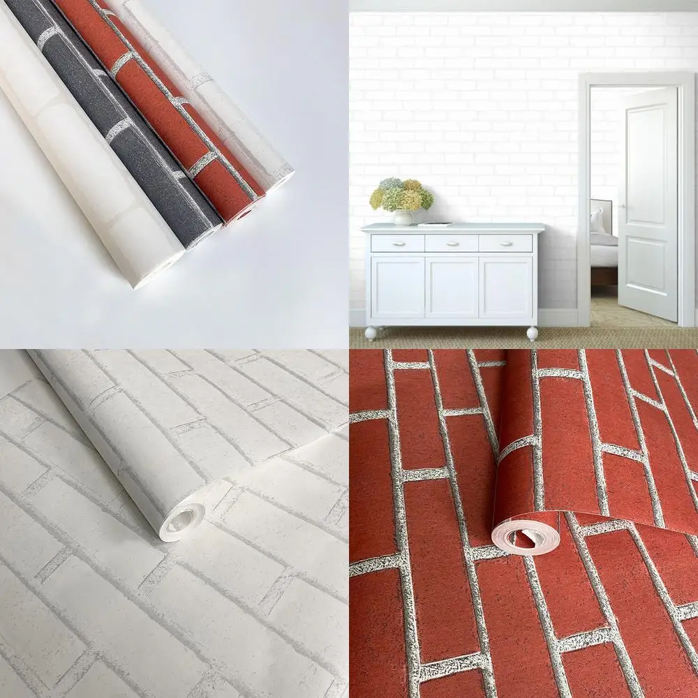 

3D Ретро китайский стиль обои с кирпичным узором для гостиной, столовой, ресторана, чайного домика, парикмахерской, настенные плинтусы