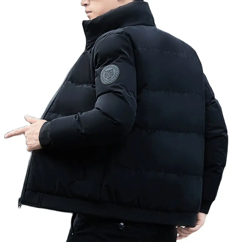 Winter  Middle-aged and Young People's Thickened Warm Oversized Stand Collar Men's Cotton Padded Jacket