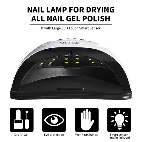 Imagen 2 del producto SUN X7 MAX UV LED lámpara de uñas 57LEDS luz de secado de esmalte de Gel inteligente con 4 temporizadores Sensor automático secador de uñas profesional