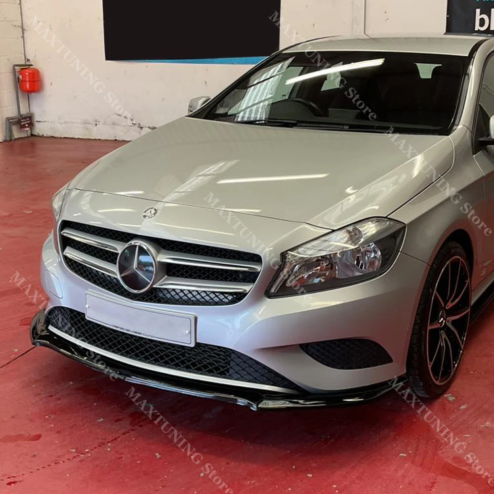 

Для Mercedes Benz A Class W176 2013-2015 A160 A180 A200 A220 A250 передний бампер, 3 шт., Canard Lip Splitter, диффузор, украшение