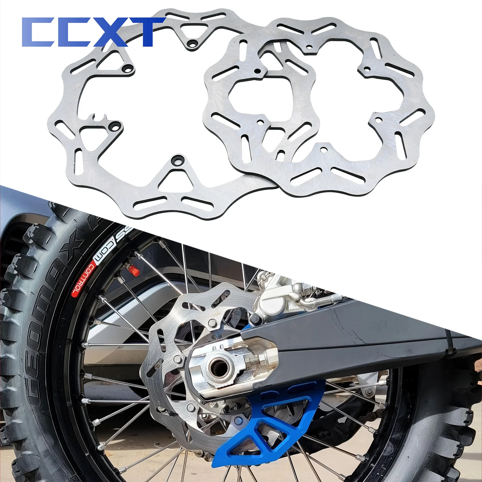 Motorcycle 260MM 220MM Front Rear Brake Disc Rotor Set For KTM 125-500cc XC XCF XCW SX SXF EXC EXCF TPI Six Days 1994-2023 parts