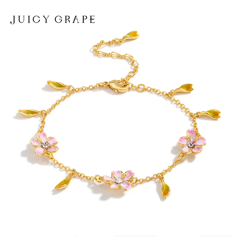 

JUICY GRAPE Original Pink Cherry Blossom Bracelet for women Luxurious and Unique Bracelet Perfect Gift for Best Girlfriends