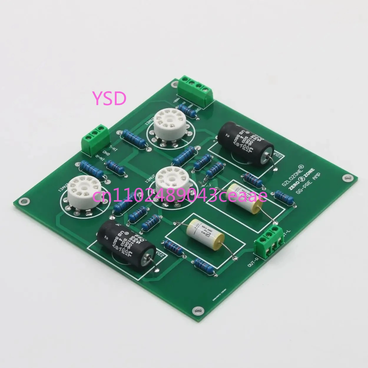 HiFi 12AU7 Tube Buffer Stereo Preamp Board / Kit / Pcb Refer Ground Grid GG Preamplifier