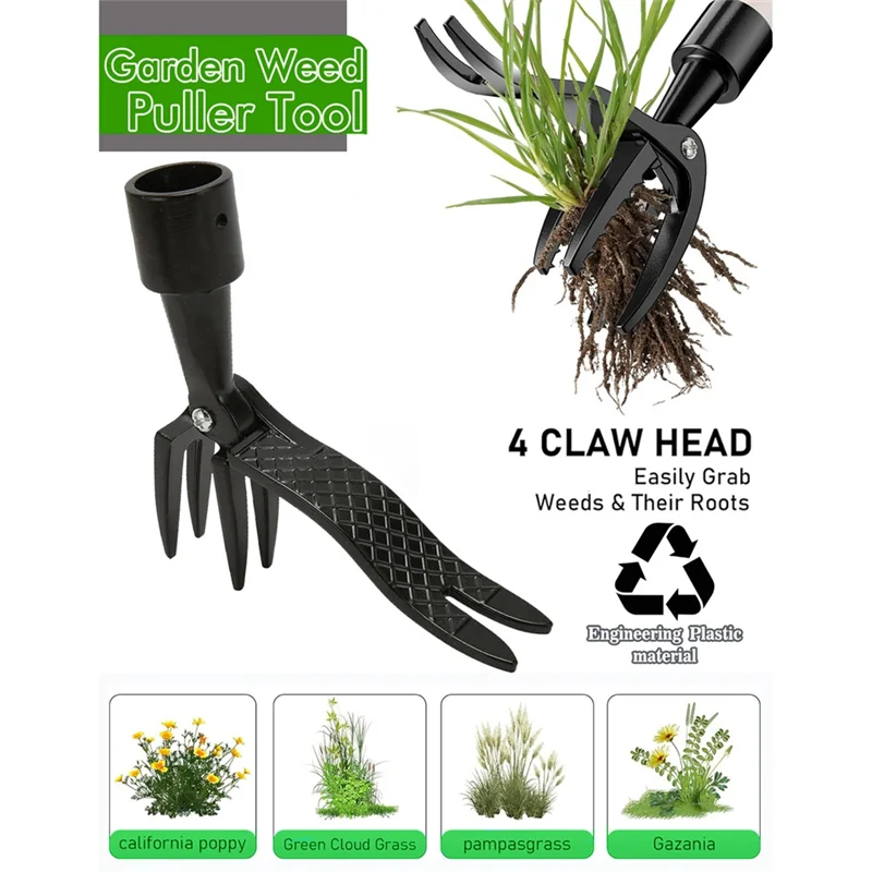 Extractor de malas hierbas ABKY, herramienta de cultivador rotativo para cultivador de jardín, herramienta de torneado de hierba para excavación de deshierbe