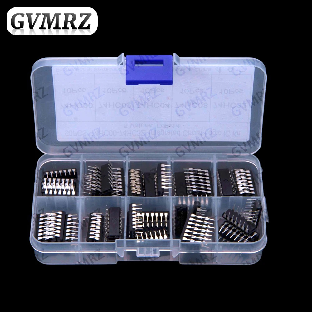 5Values 50PCS 74HC00 74HC02 74HC04 74HC08 74HC32 DIP-14 Integrated Circuit DIP IC Combination Kit 74HC08 74HC32