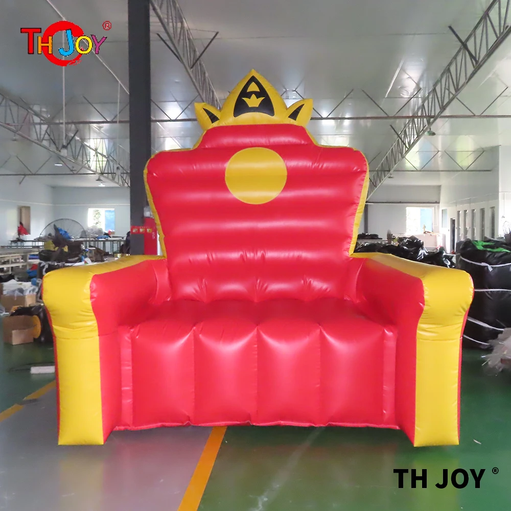 Free air shipping to door,2m/2.5m/3mH inflatable birthday party chair rental commercial inflatable kings throne sofa chair