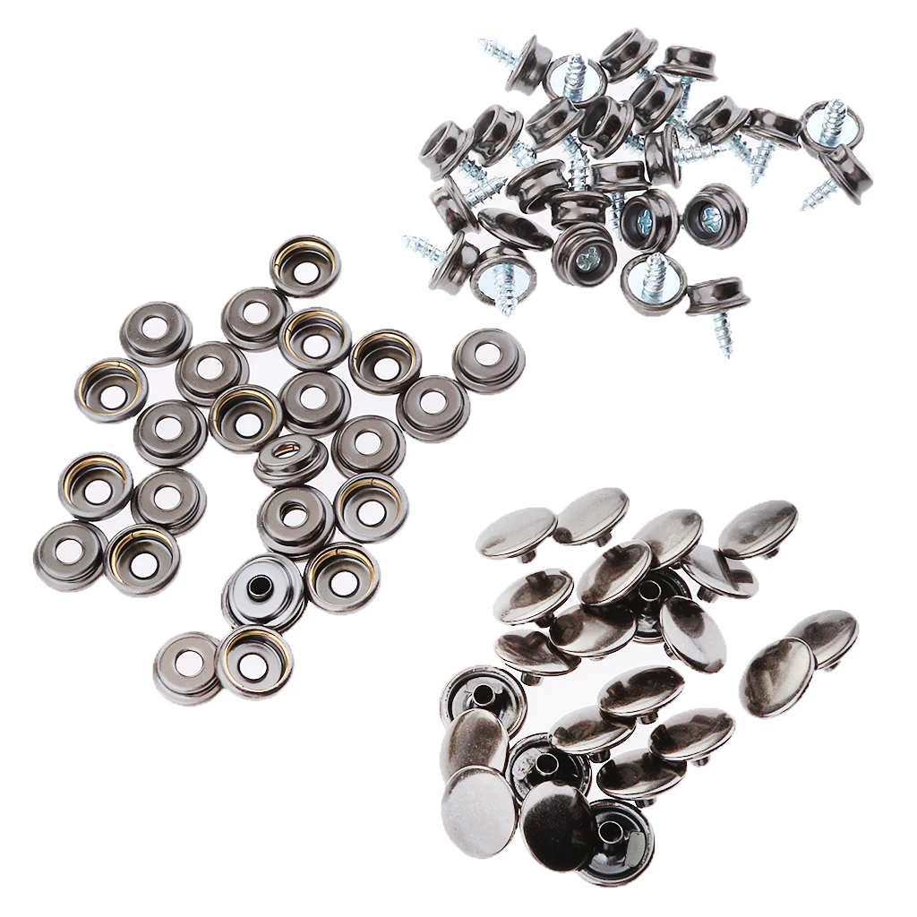 

75X Boat Canvas Snap Cover Stainless Steel 3/8" Screw Button Socket Fastener