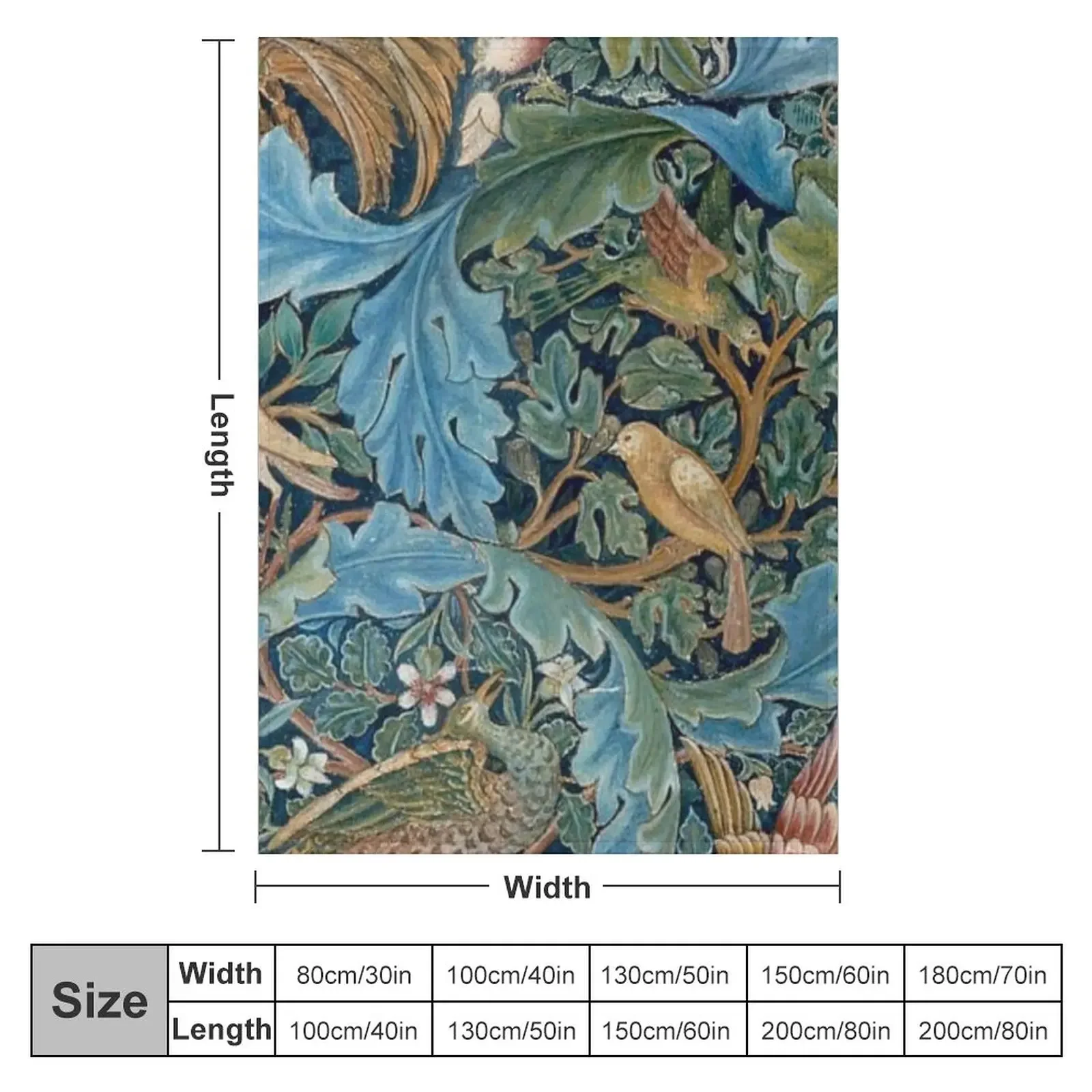 William Morris design Throw Blanket Cute Plaid Sofa Quilt Plush Sofa Throw Blankets