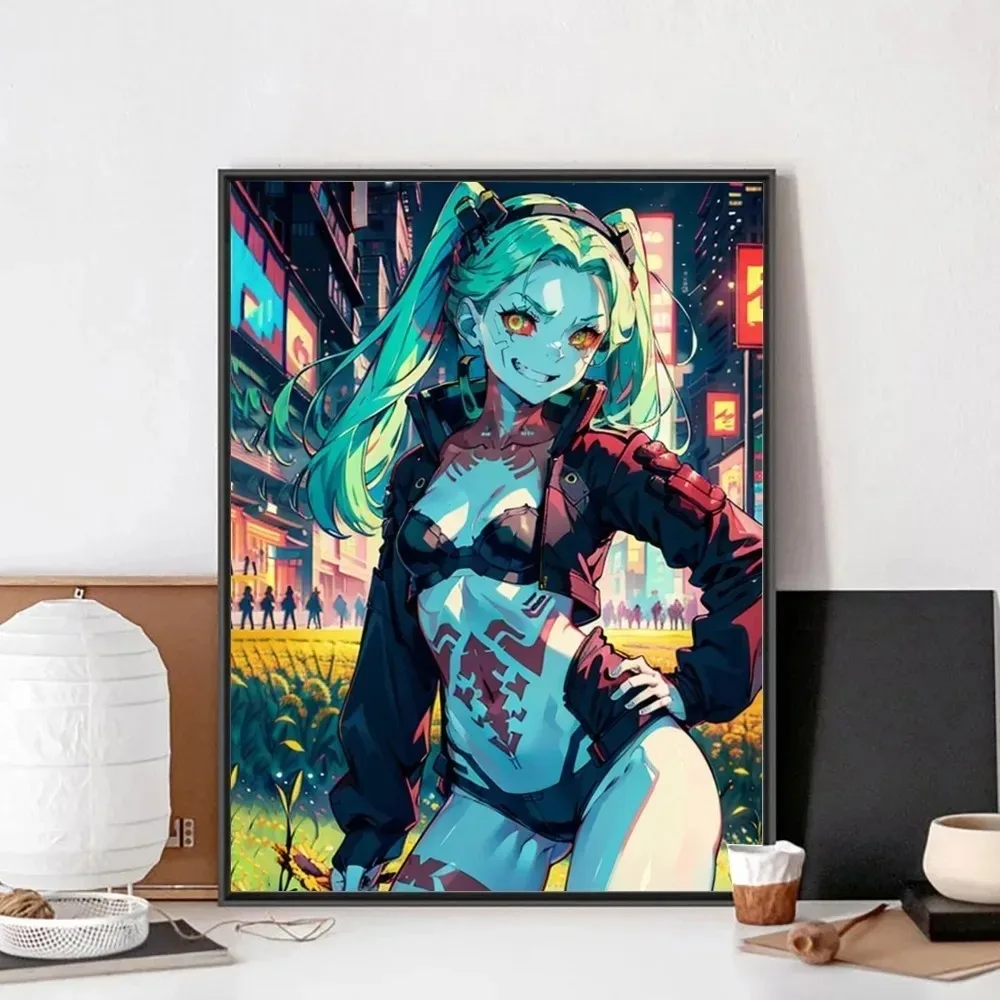 Anime C-Cyberpunk E-Edgerunners Poster No Framed Canvas Painting Poster Wall Art Painting Bedroom Study