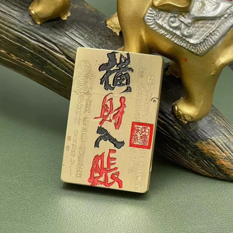 

Seiko латунная ультратонкая маленькая стальная пушка, модернизированная зажигалка для шлифовального круга второго поколения, ретро креативная рельефная зажигалка