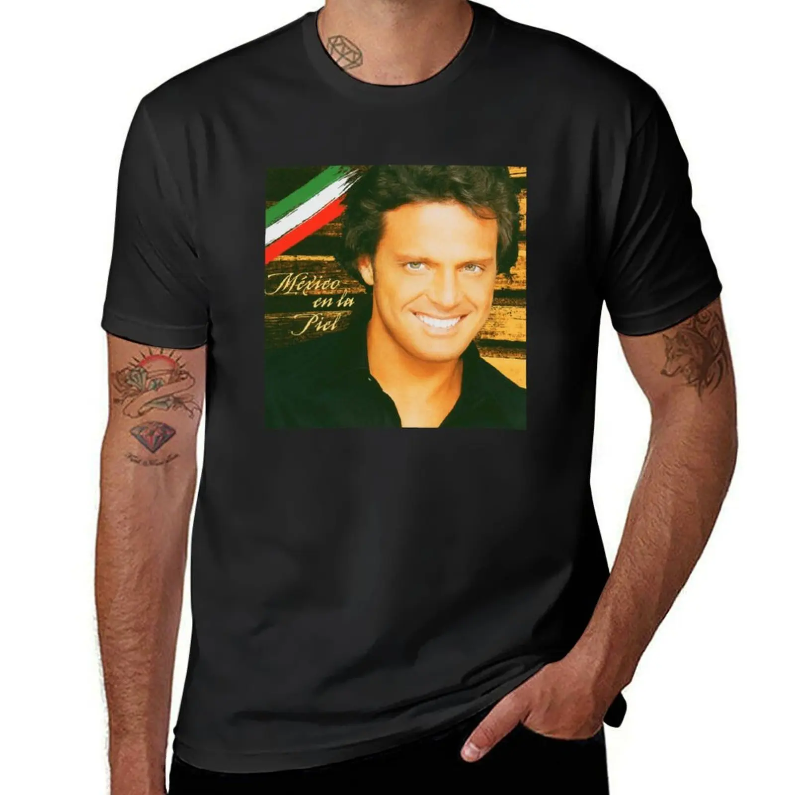 Mexico En La Piel Luis Miguel. T-Shirt customs design your own Short sleeve tee plain mens t shirt