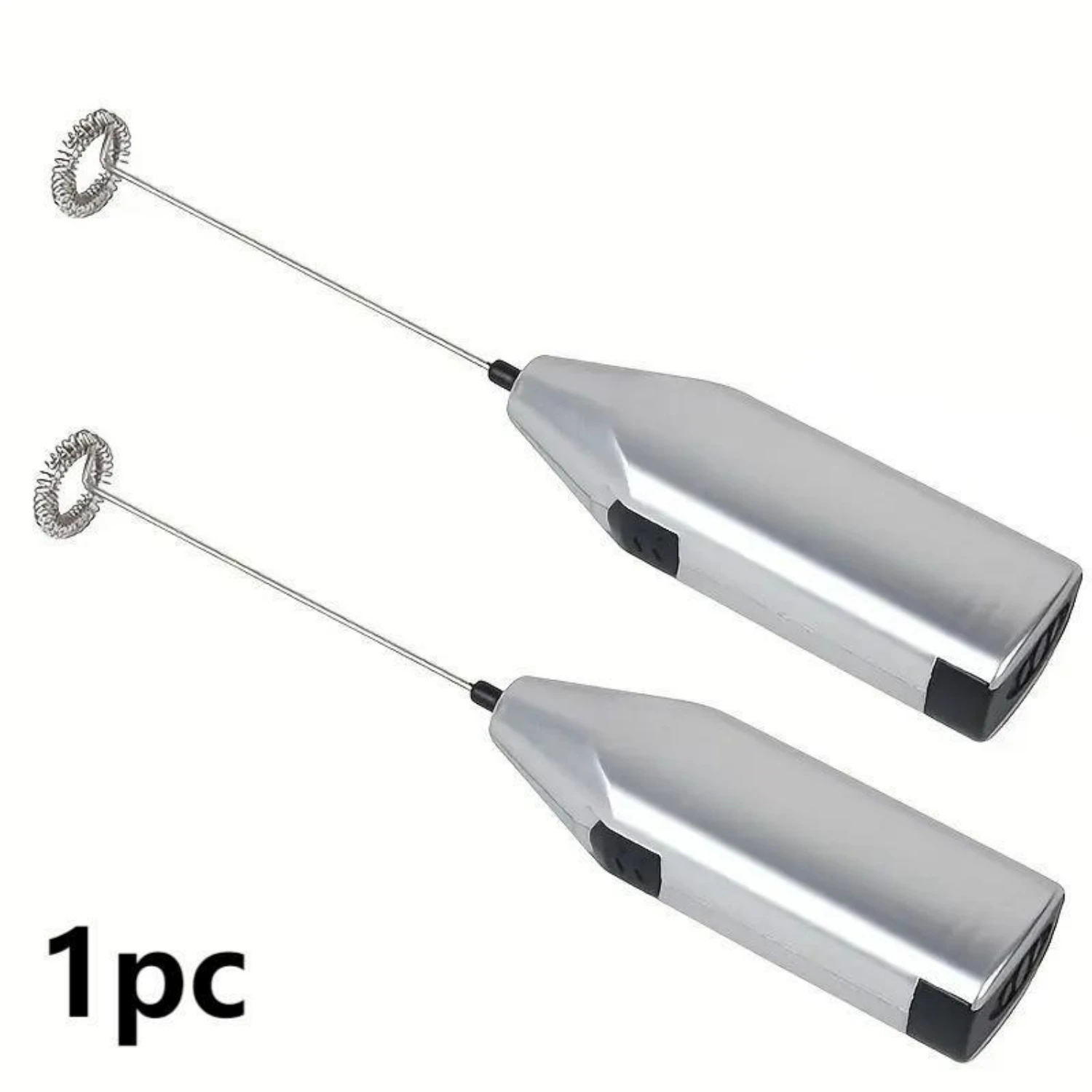 «Стильный вспениватель молока из нержавеющей стали для любителей кофе — блендер на батарейках для эспрессо, капучино, латте — 1 шт.