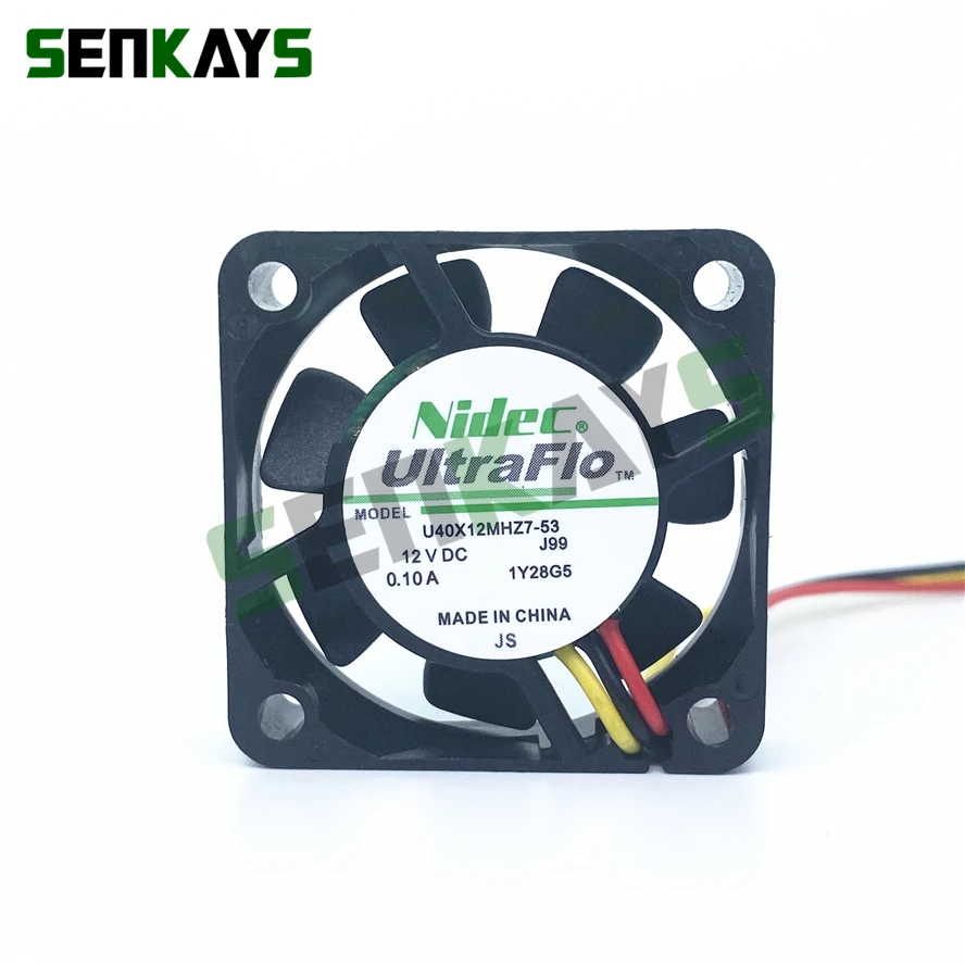 Nidec U40X12MHZ7-53 4010 40MM 40x40x10MM Cooling Fan 9000RPM DC12V 1.2W For 3D Printer North Bridge Chip Fan 3PIN