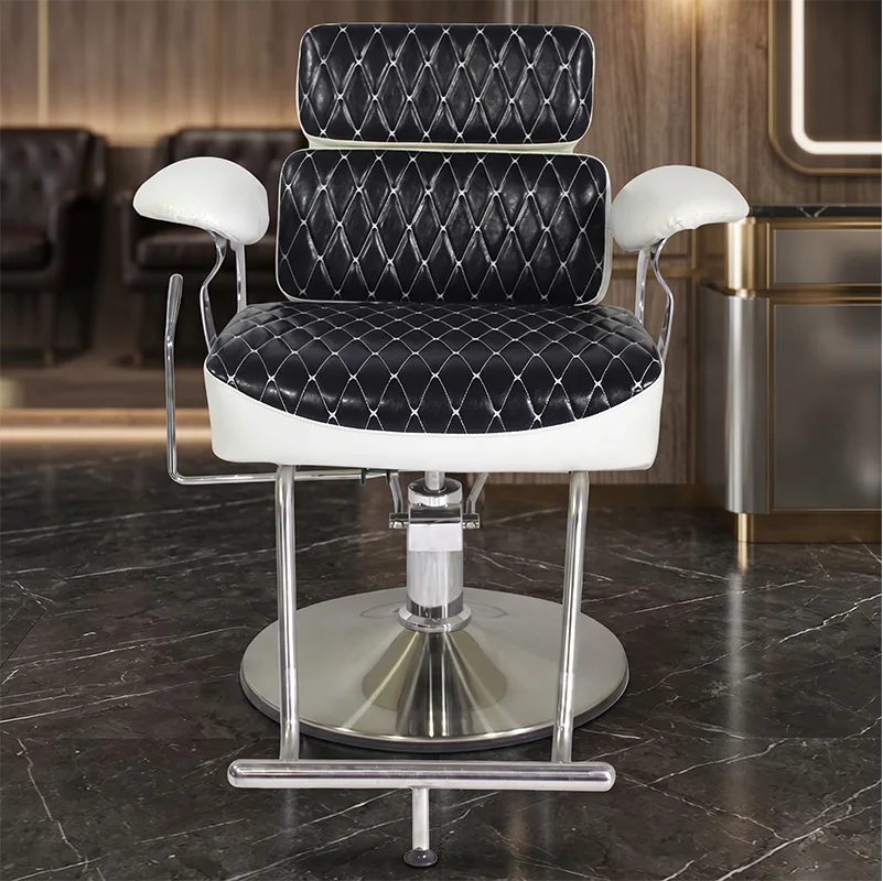 Yjq hair salon modern simple hair cutting chair perm and dyeing area black barber shop rotating lift hair salon special