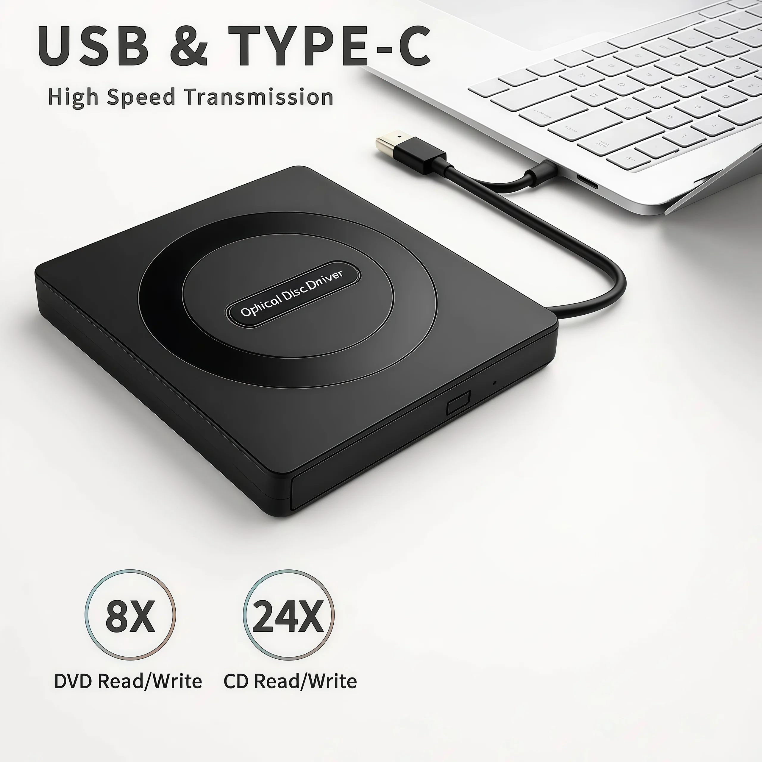 USB 3.0Type C External CD DVD RW Optical Drive DVD Burner DVD Writer Super Drive For Laptop Notebook