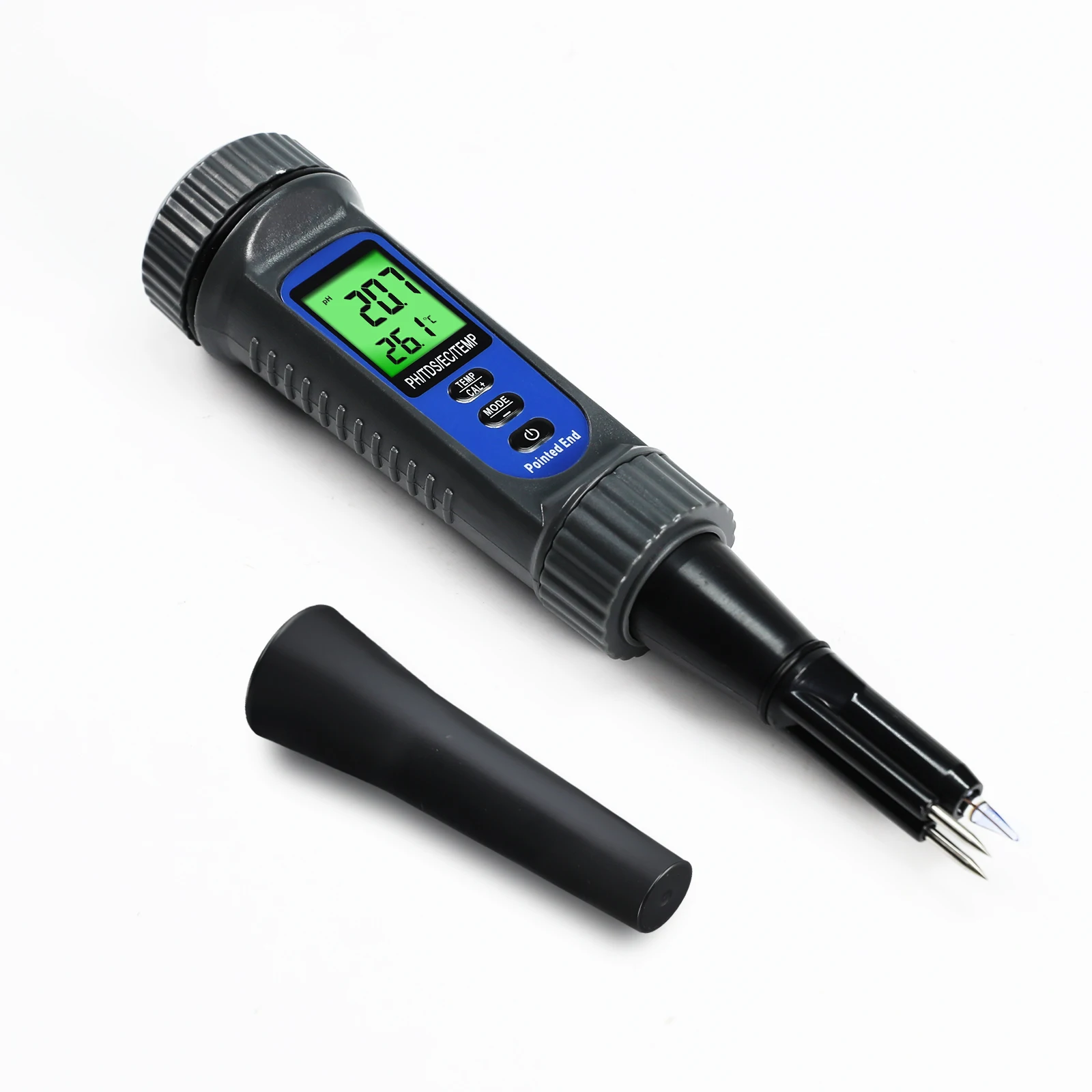 4-in-1 Digital Food pH Meter Pointed Probe Acidity Tester pH/TDS/EC/Temp Penetration Meter for Meat, Cheese, Sourdough, Milk