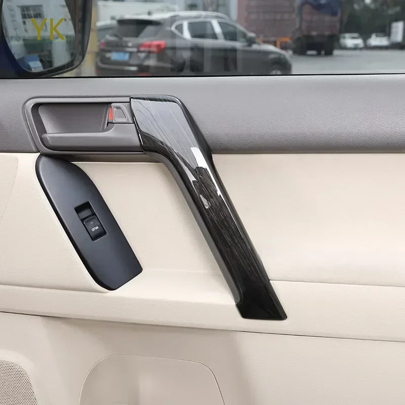 

For Toyota Land Cruiser Prado 150 2010-2018 Interior Car Accessories ABS Carbon Fiber Car Inner Door Handle Cover Trim Stickers