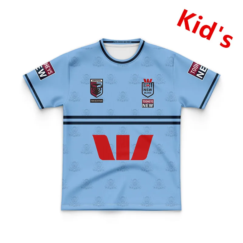 

2023 NSW Blues State Of Origin HOME YOUTH TRAINING RUGBY JERSEY Kids size 16--26 ( Print name and number )