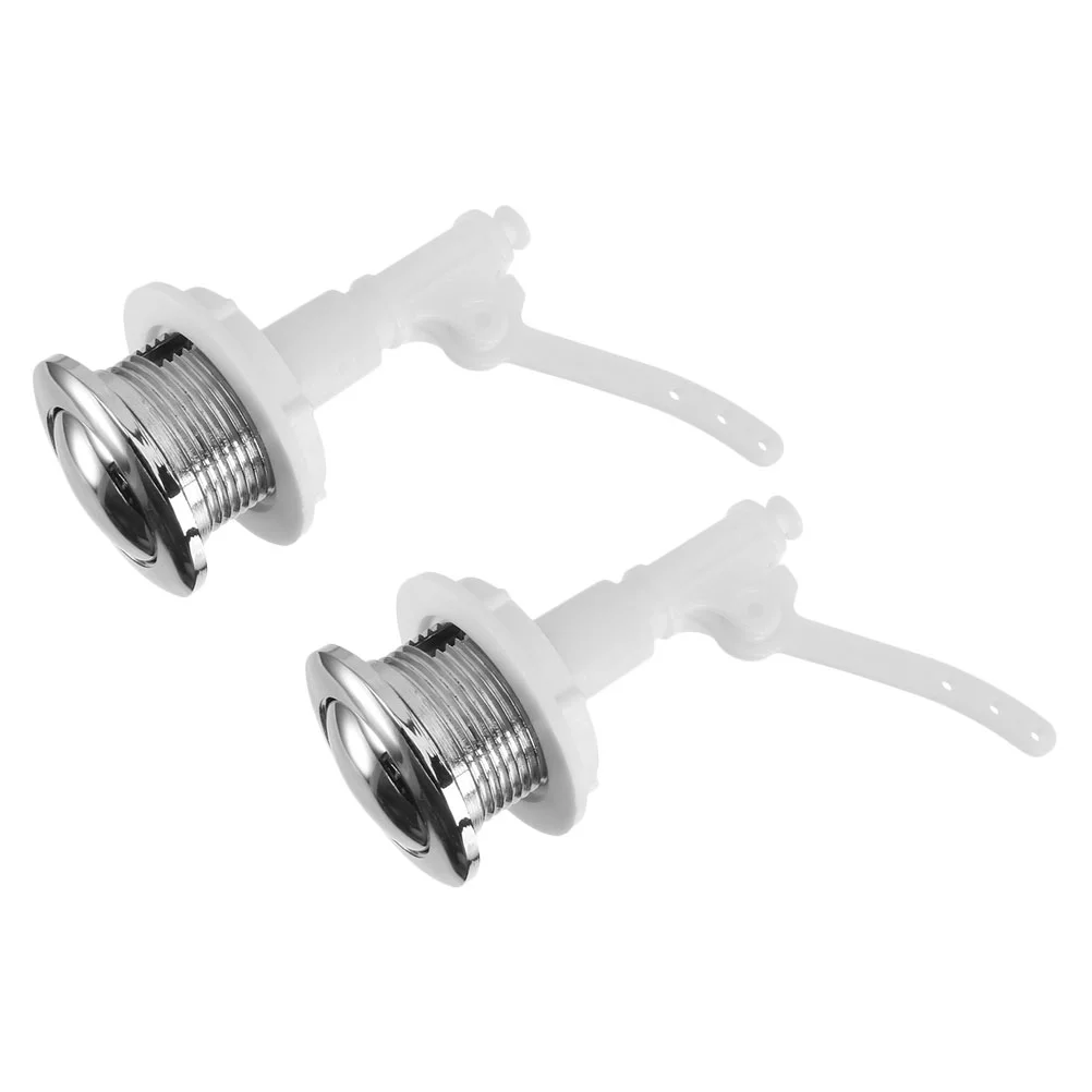 

2 Pcs Toilet Button Switch Replacement Accessory for Tank Water Lid Cover