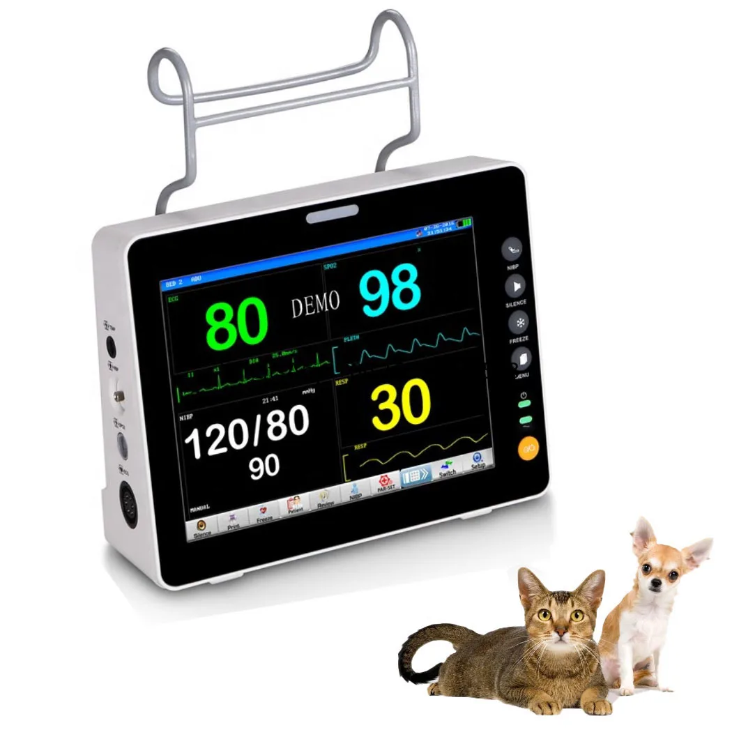 New Design Multi-parameter Veterinary Portable ICU Pet Monitor for Cats and Dogs