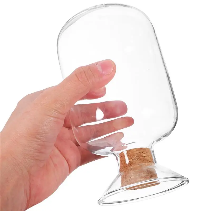 Transparent Glass Fire Wood Bell Jar Packaging Display Bottle Laboratory Specimen Bottle Glass Match Holder 500ml Empty Bottle