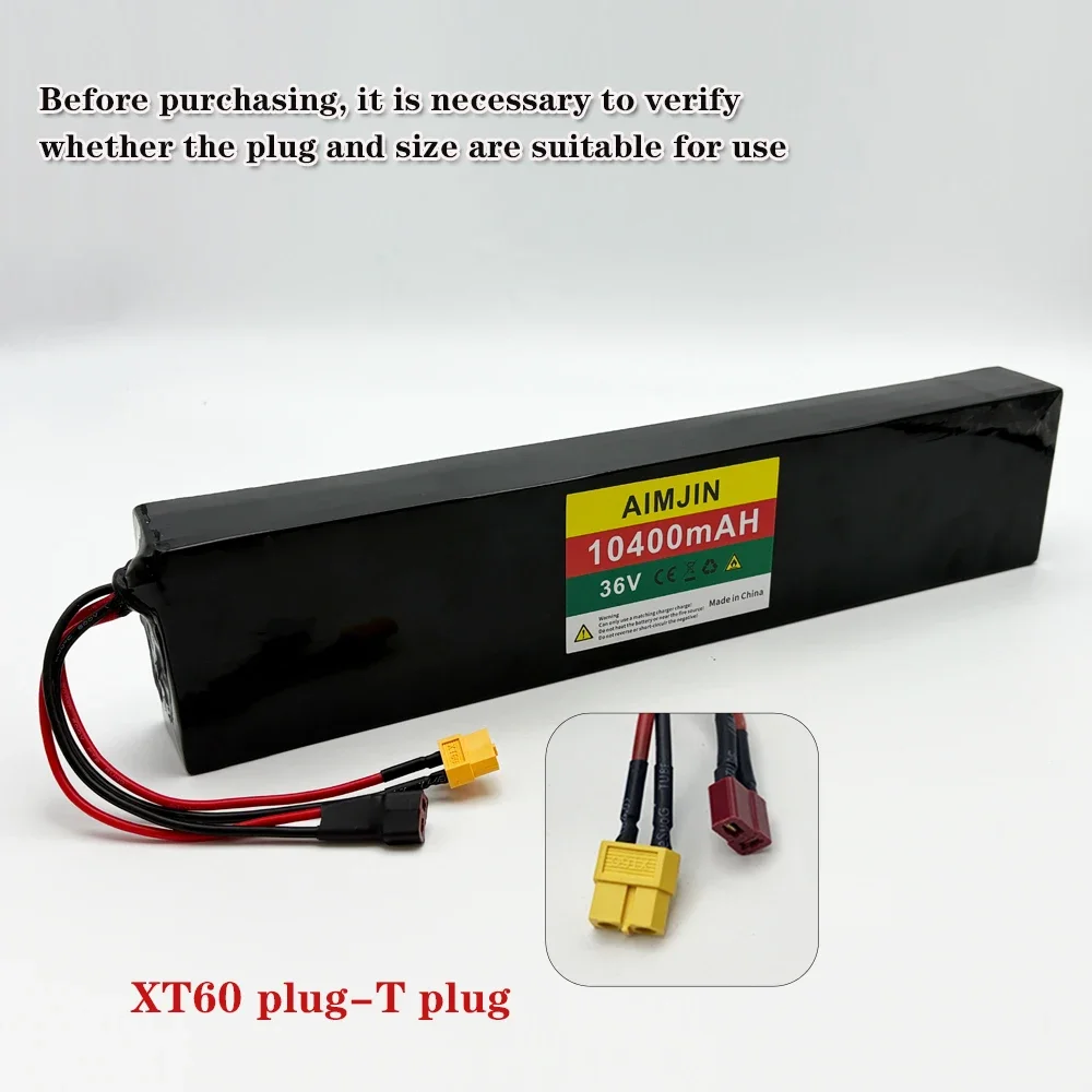 10S4P 36V 10400mAh Electric Scooter Lithium Battery 18650 battery pack 36V for 750W-1000W Electric Scooter Battery with BMS