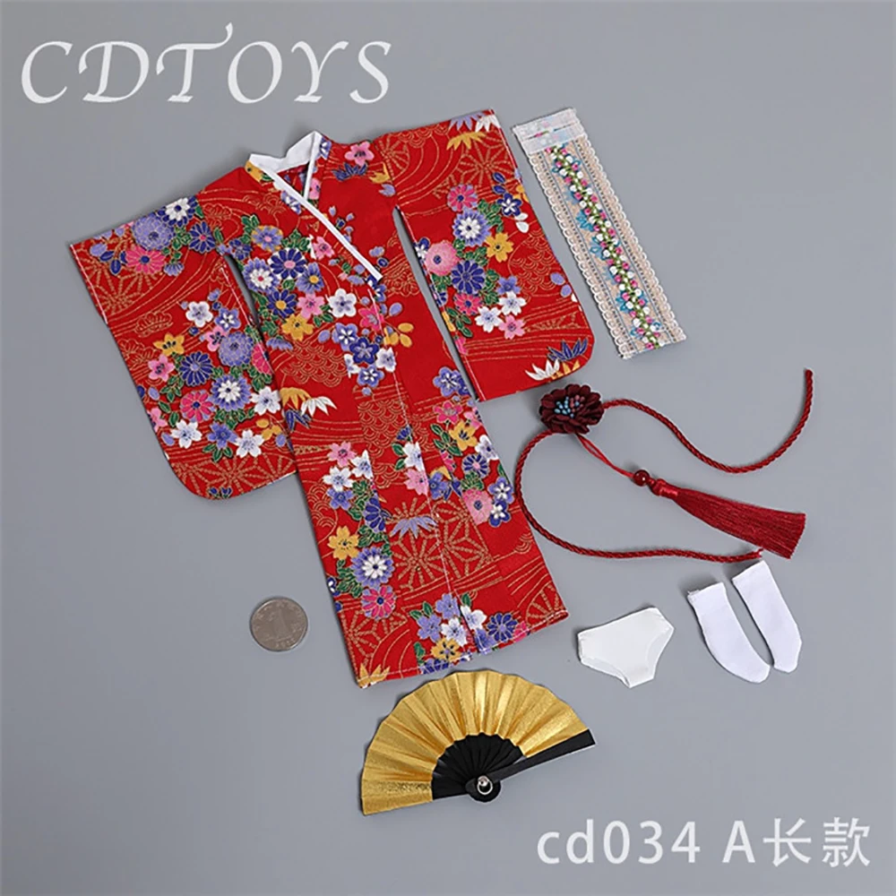 cdtoys cd034 1/6 Female Printed Kimono Japanese Bathrobe Clothes Model Fit 12'' Soldier Action Figure Body Dolls