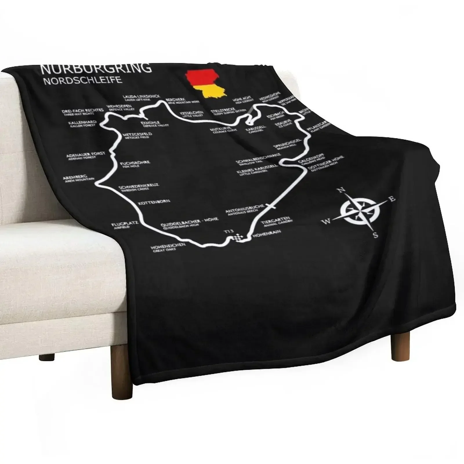 The Nurburgring - Nordschleife Classic T-Shirt.png Throw Blanket Personalized Gift Flannel Heavy Blankets