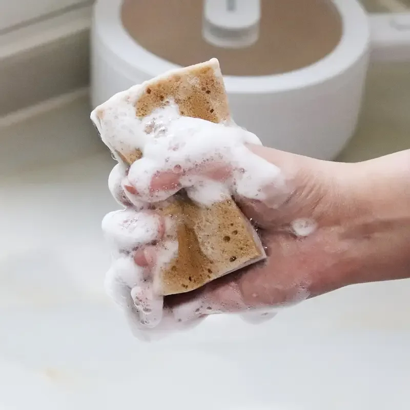 2-20Pcs Three-Layer Seaweed Cleaning Sponges Dishwashing Sponges High-Quality Kitchen Cleaning Cloths Kitchen Cleaning Brushe view 4