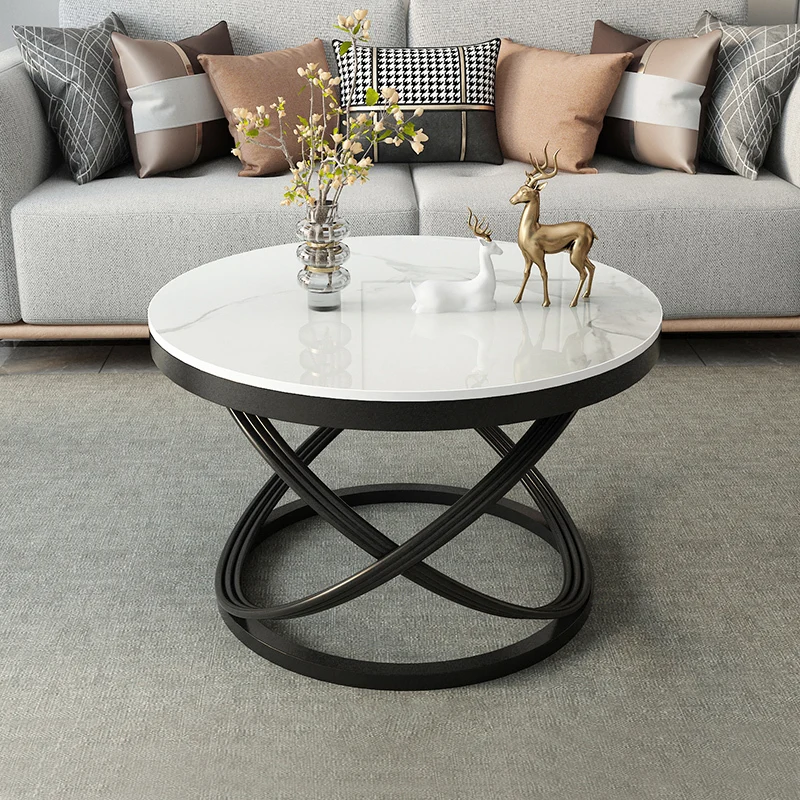 Center Round Tv Coffee Tables Modern Luxury Balcony Hallway Nordic Makeup Loft Sofa Side Table Living Room Mesa Home Furniture