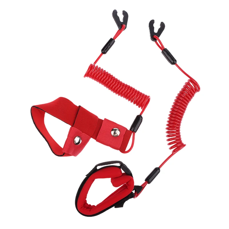 Boat Engine Emergency Safety Lanyard Kill Stop Switch Lanyard Cord Red Emergency Safety Lanyard Tool image 2
