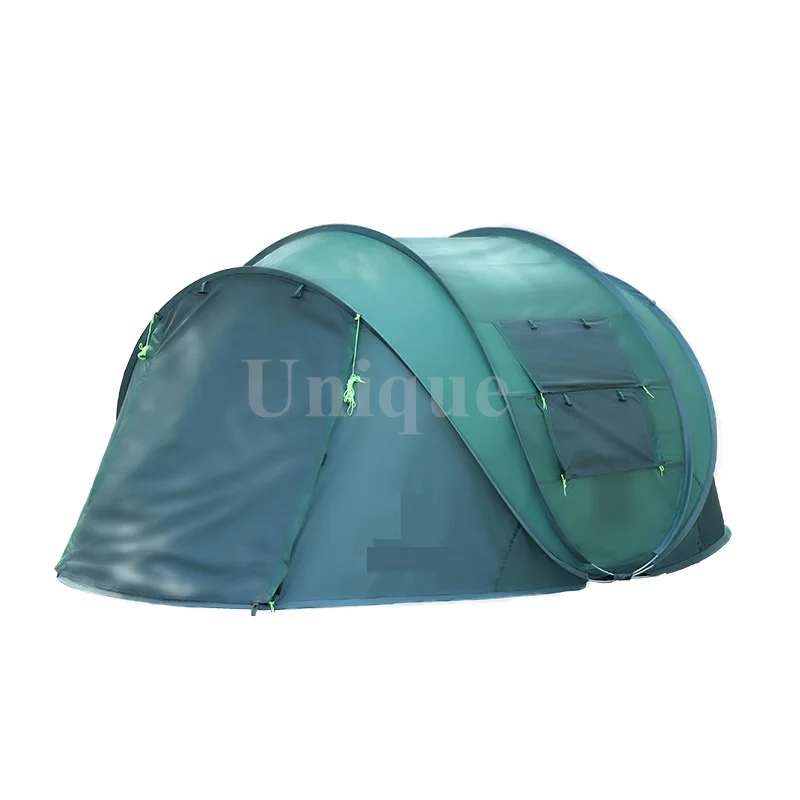 Automatic Quick Opening Camping Tent, Outdoor, Large Family Hiking Tent, Single Layer, 3-4 People