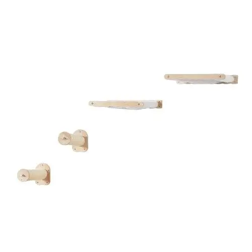 

Wall-Mounted Cat Shelves with 2 Jumping Posts & 2 Hammocks - Holds Up to 40lbs Cat Furniture